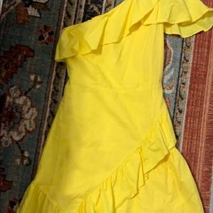 A new day yellow linen dress